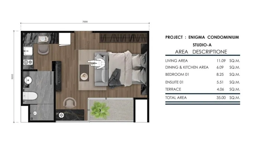 Condominio de 1 habitación en Rawai, Thailand No. 524 № 1