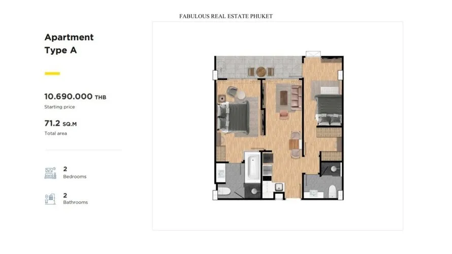 Condominio de 1 dormitorio en Rawai, Thailand No. 674 № 12