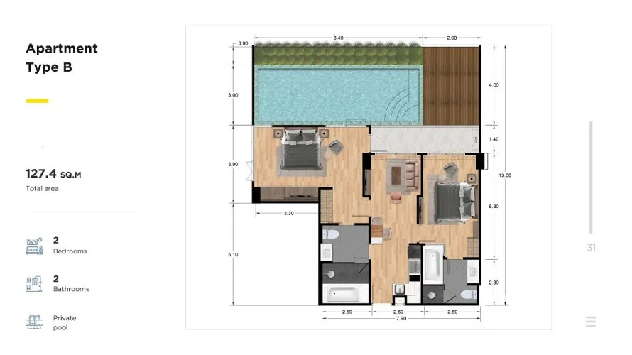 Condominio de 2 dormitorios en Rawai, Thailand No. 489 № 10