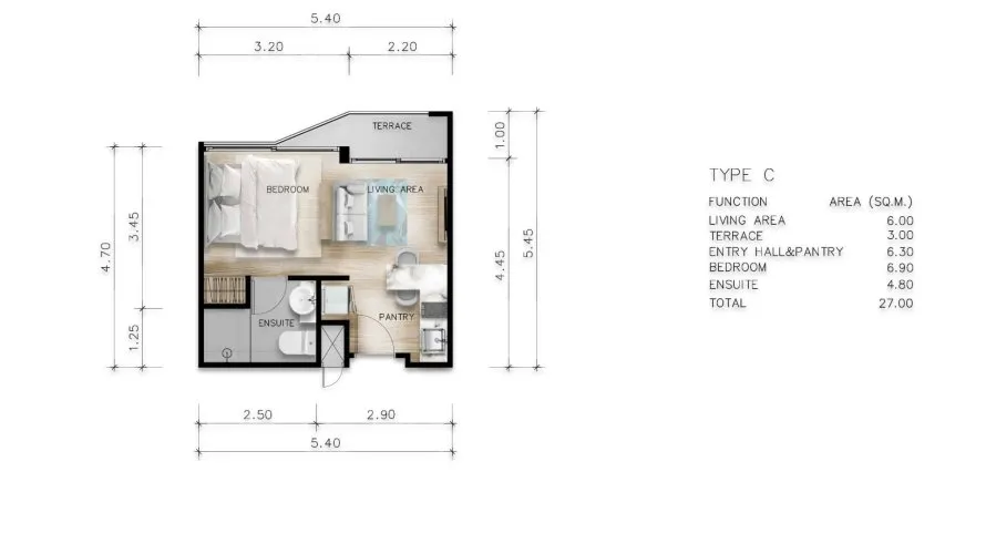 Condominio de 1 dormitorio en Rawai, Thailand No. 568 № 17