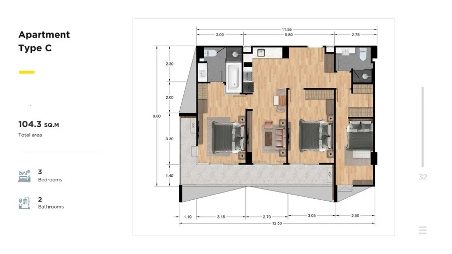 Condominium de 3 chambres à Rawai, Thailand No. 488 № 13