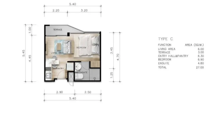 Condominium de 1 chambre à Rawai, Thailand No. 573 № 18