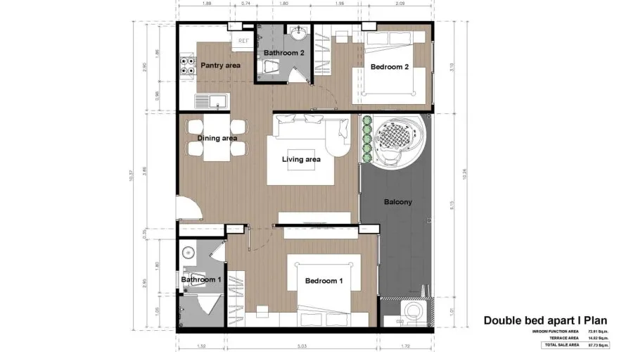 Condominium de 2 chambres à Rawai, Thailand No. 534 № 1