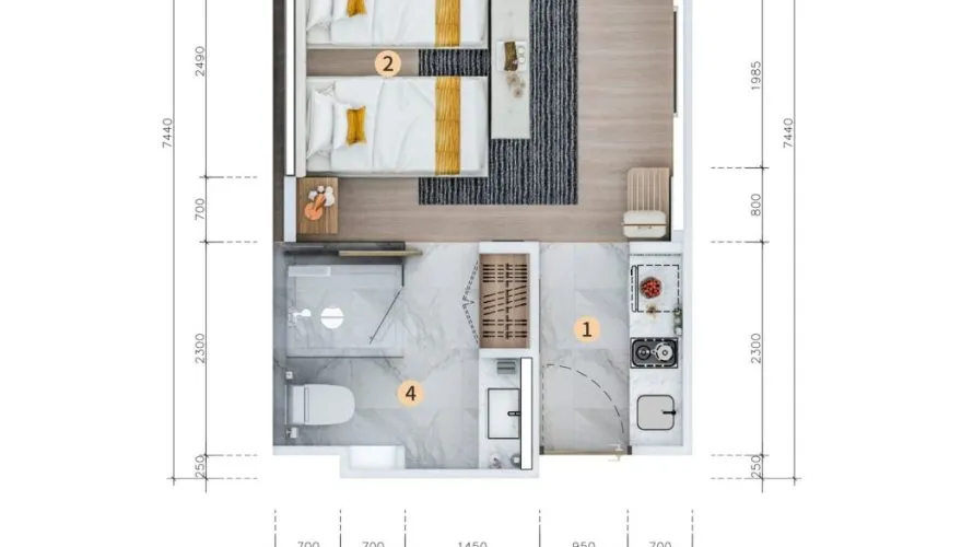 1 bedroom condominium for sale, Rawai, Thailand No. 672 № 10