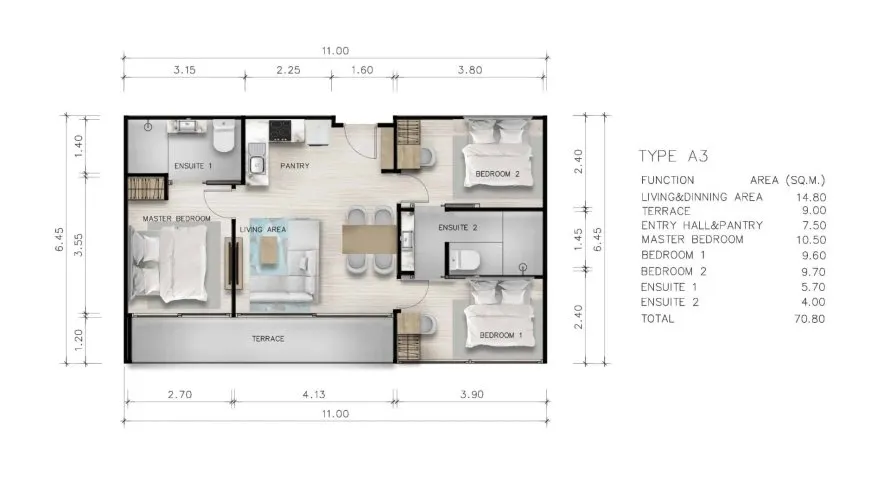 3 bedrooms penthouse for sale, Rawai, Thailand No. 567 № 24
