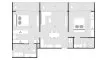 2 bedrooms Condominium floor plan «Essence » in Essence