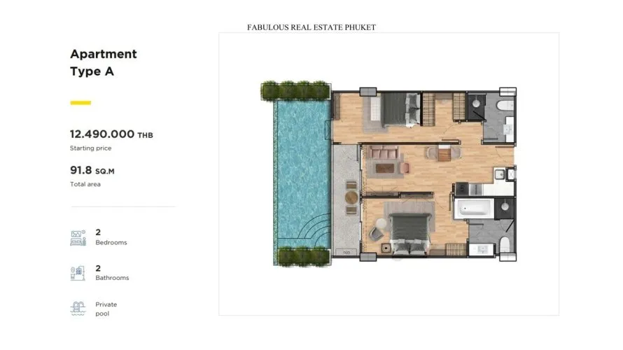 2 bedrooms condominium for sale, Rawai, Thailand No. 676 № 12